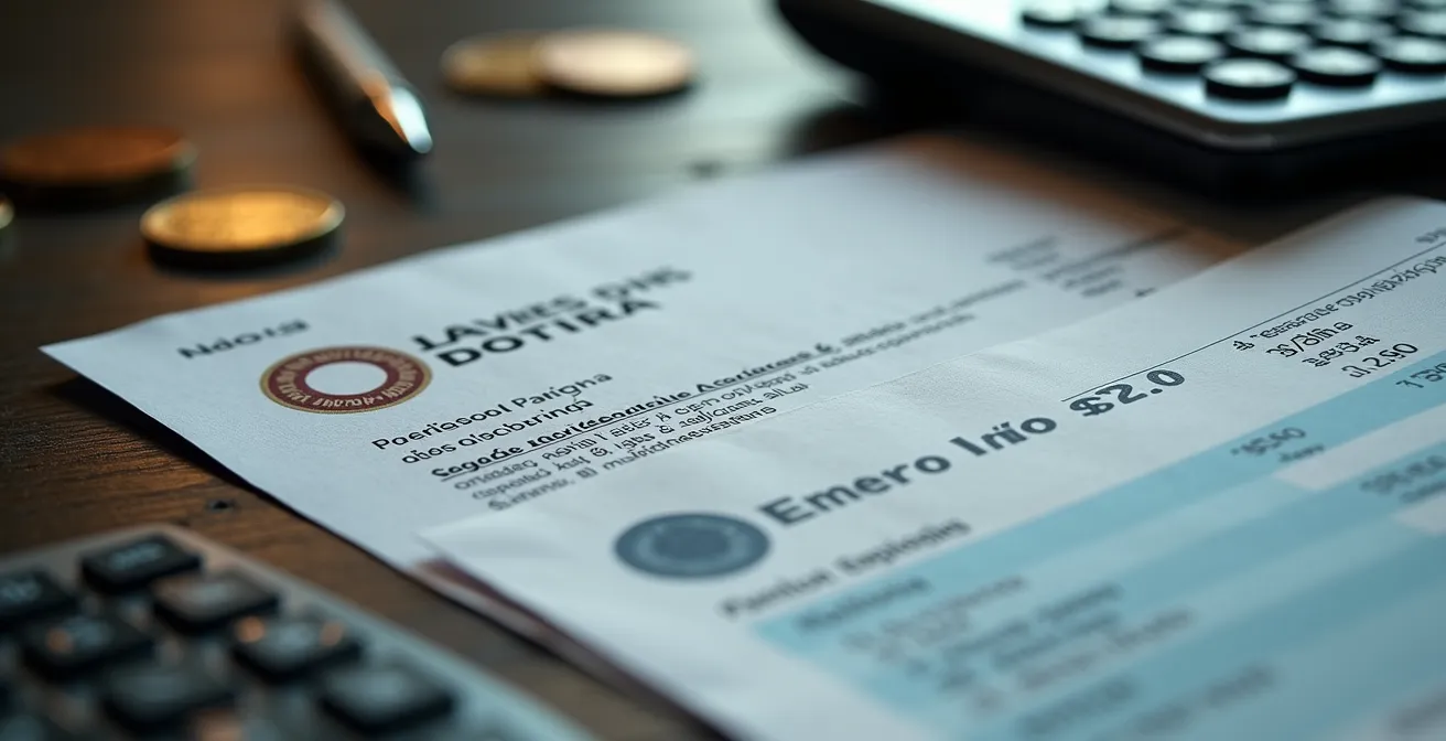 Mesa con documentos de solvencia del inquilino organizados para verificación en España