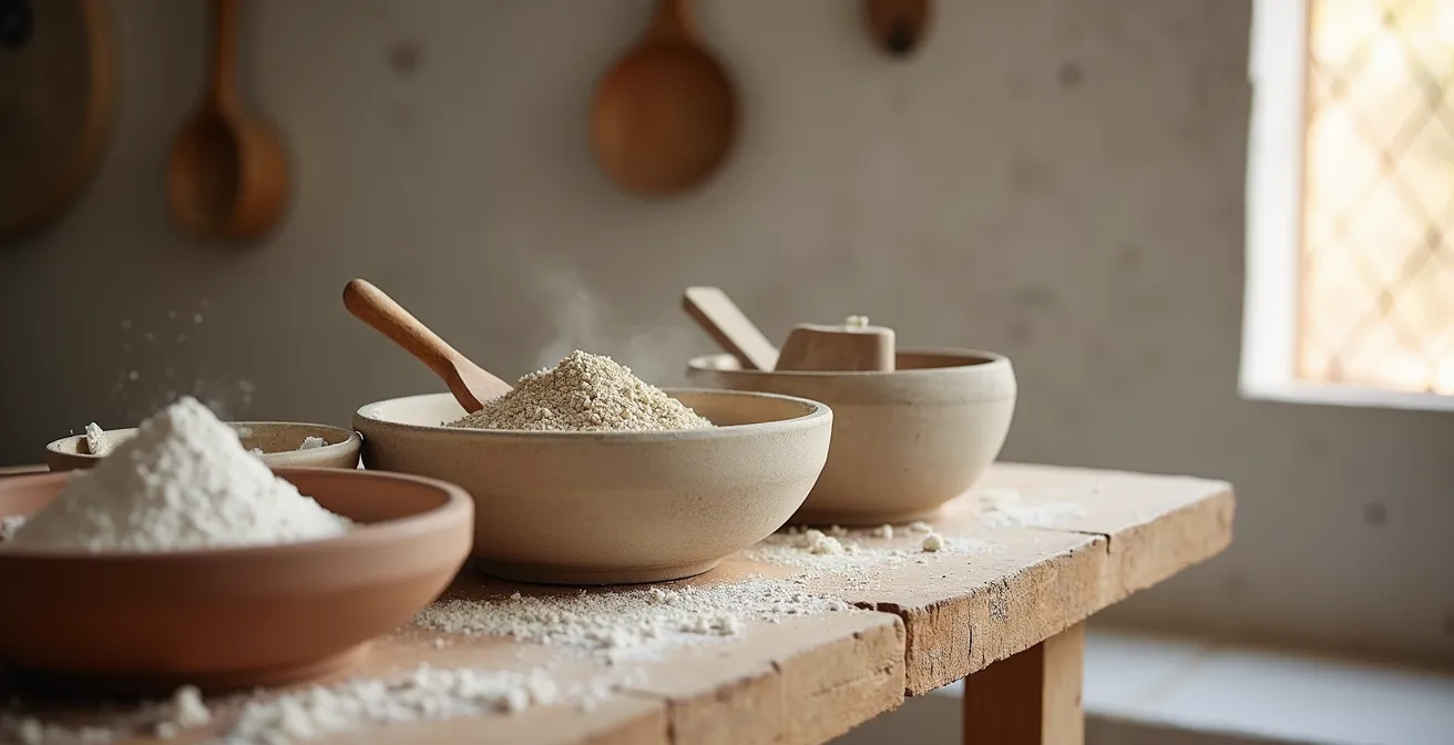 Proceso de mezcla de cal y polvo de mármol para estuco tradicional